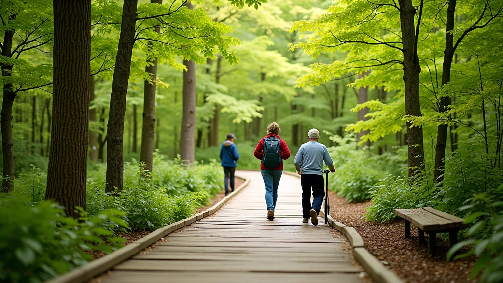 Accessible Trails showing different surface types and mobility considerations