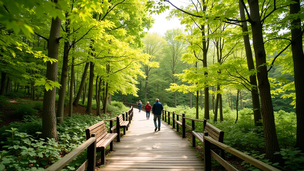 Lookout Bench Routes showing five viewing points across ulmenra Park