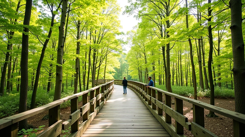 Lookout Bench Routes with viewing points showing best scenic vistas across the park